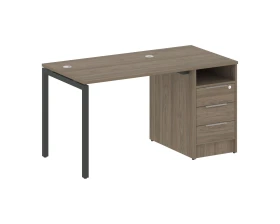 Рабочая станция с тумбой на П-образном м/к 1412x720x750 Метал Систем Куатро 4х4 / Metal System Quattro 4x4 images