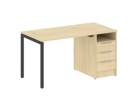 Рабочая станция с тумбой на П-образном м/к 1412x720x750 Метал Систем Куатро 4х4 / Metal System Quattro 4x4 images