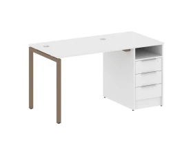 Рабочая станция с тумбой на П-образном м/к 1412x720x750 Метал Систем Куатро 4х4 / Metal System Quattro 4x4 images