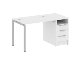 Рабочая станция с тумбой на П-образном м/к 1412x720x750 Метал Систем Куатро 4х4 / Metal System Quattro 4x4 images