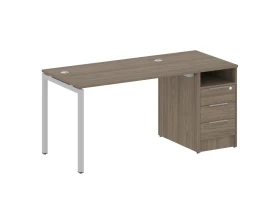 Рабочая станция с тумбой на П-образном м/к 1612x720x750 Метал Систем Куатро 4х4 / Metal System Quattro 4x4 images