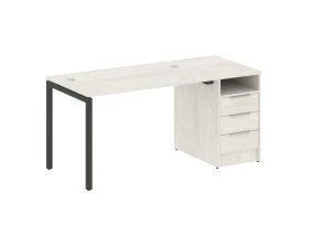 Рабочая станция с тумбой на П-образном м/к 1612x720x750 Метал Систем Куатро 4х4 / Metal System Quattro 4x4 images