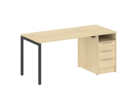 Рабочая станция с тумбой на П-образном м/к 1612x720x750 Метал Систем Куатро 4х4 / Metal System Quattro 4x4 images