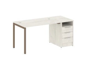 Рабочая станция с тумбой на П-образном м/к 1612x720x750 Метал Систем Куатро 4х4 / Metal System Quattro 4x4 images