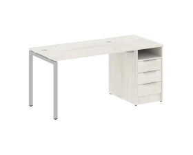 Рабочая станция с тумбой на П-образном м/к 1612x720x750 Метал Систем Куатро 4х4 / Metal System Quattro 4x4 images