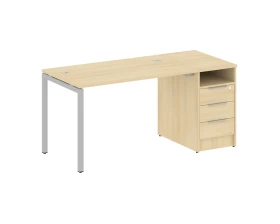 Рабочая станция с тумбой на П-образном м/к 1612x720x750 Метал Систем Куатро 4х4 / Metal System Quattro 4x4 images