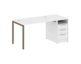 Рабочая станция с тумбой на П-образном м/к 1612x720x750 Метал Систем Куатро 4х4 / Metal System Quattro 4x4 images