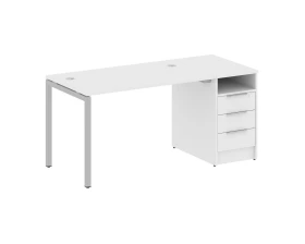 Рабочая станция с тумбой на П-образном м/к 1612x720x750 Метал Систем Куатро 4х4 / Metal System Quattro 4x4 images