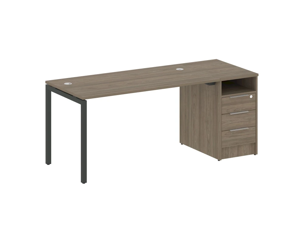 Рабочая станция с тумбой на П-образном м/к 1812x720x750 Метал Систем Куатро 4х4 / Metal System Quattro 4x4