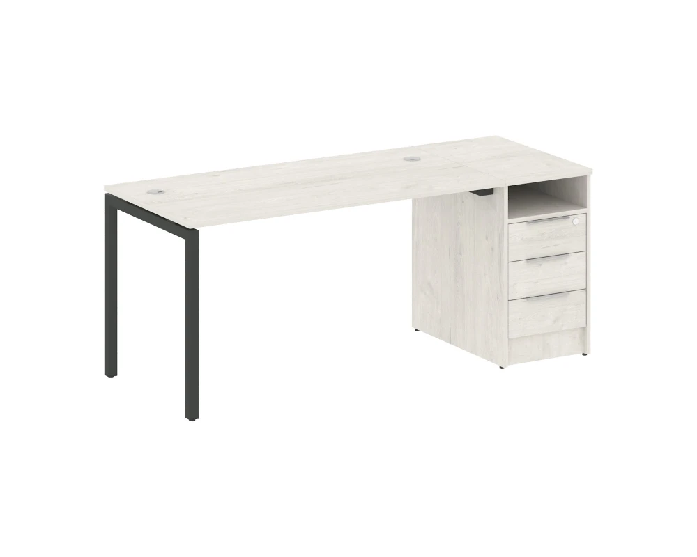 Рабочая станция с тумбой на П-образном м/к 1812x720x750 Метал Систем Куатро 4х4 / Metal System Quattro 4x4