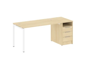 Рабочая станция с тумбой на П-образном м/к 1812x720x750 Метал Систем Куатро 4х4 / Metal System Quattro 4x4 images