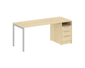 Рабочая станция с тумбой на П-образном м/к 1812x720x750 Метал Систем Куатро 4х4 / Metal System Quattro 4x4 images