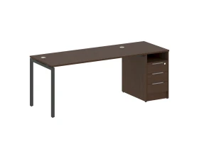 Рабочая станция с тумбой на П-образном м/к 2012x720x750 Метал Систем Куатро 4х4 / Metal System Quattro 4x4 images