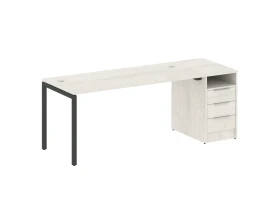 Рабочая станция с тумбой на П-образном м/к 2012x720x750 Метал Систем Куатро 4х4 / Metal System Quattro 4x4 images