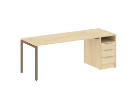 Рабочая станция с тумбой на П-образном м/к 2012x720x750 Метал Систем Куатро 4х4 / Metal System Quattro 4x4 images