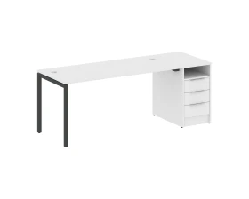 Рабочая станция с тумбой на П-образном м/к 2012x720x750 Метал Систем Куатро 4х4 / Metal System Quattro 4x4 images