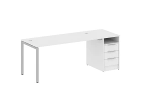 Рабочая станция с тумбой на П-образном м/к 2012x720x750 Метал Систем Куатро 4х4 / Metal System Quattro 4x4 images