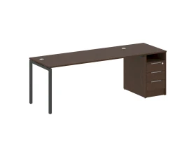 Рабочая станция с тумбой на П-образном м/к 2212x720x750 Метал Систем Куатро 4х4 / Metal System Quattro 4x4 images