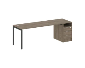 Рабочая станция с тумбой на П-образном м/к 2212x720x750 Метал Систем Куатро 4х4 / Metal System Quattro 4x4 images