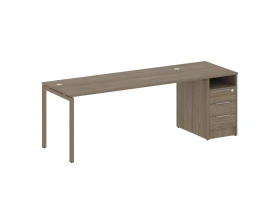 Рабочая станция с тумбой на П-образном м/к 2212x720x750 Метал Систем Куатро 4х4 / Metal System Quattro 4x4 images