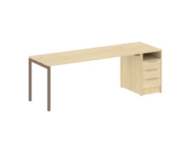 Рабочая станция с тумбой на П-образном м/к 2212x720x750 Метал Систем Куатро 4х4 / Metal System Quattro 4x4 images