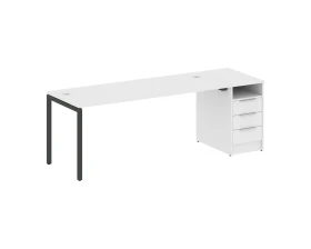 Рабочая станция с тумбой на П-образном м/к 2212x720x750 Метал Систем Куатро 4х4 / Metal System Quattro 4x4 images