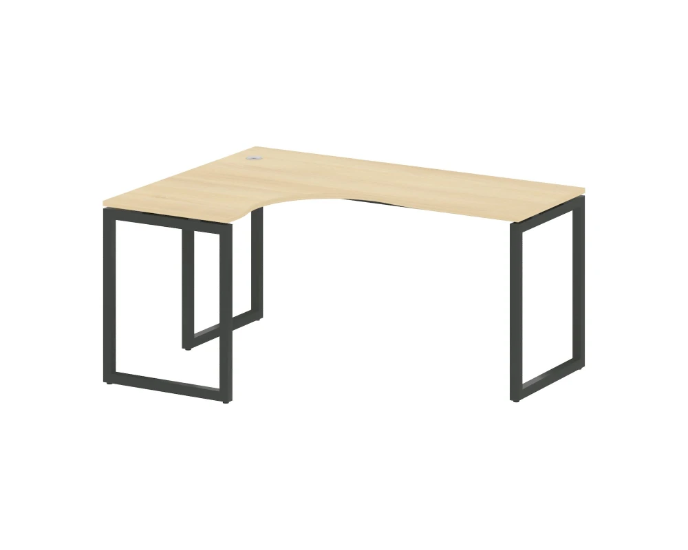 Стол криволинейный левый на О-образном м/к 1600x1200x750 Метал Систем Куатро 4х4 / Metal System Quattro 4x4