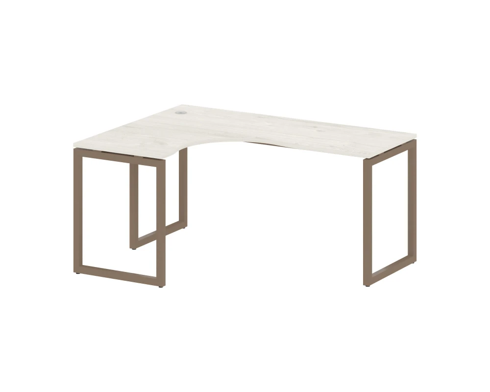 Стол криволинейный левый на О-образном м/к 1600x1200x750 Метал Систем Куатро 4х4 / Metal System Quattro 4x4