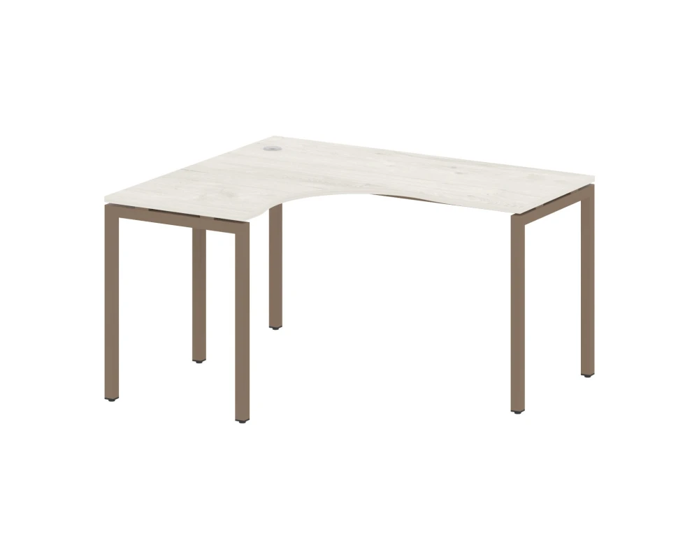 Стол криволинейный левый на П-образном м/к 1400x1200x750 Метал Систем Куатро 4х4 / Metal System Quattro 4x4