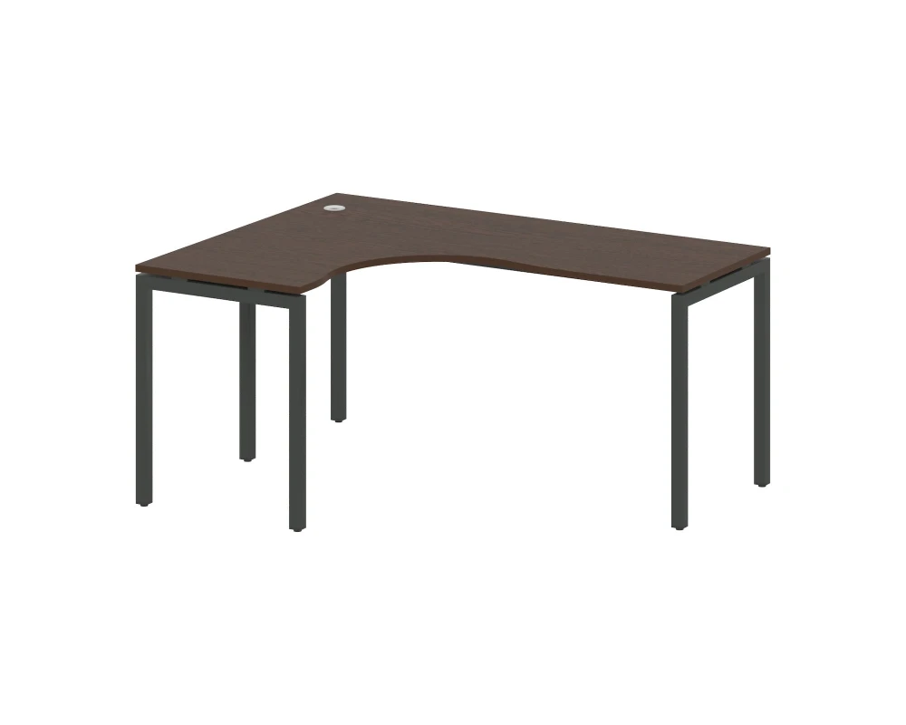 Стол криволинейный левый на П-образном м/к 1600x1200x750 Метал Систем Куатро 4х4 / Metal System Quattro 4x4