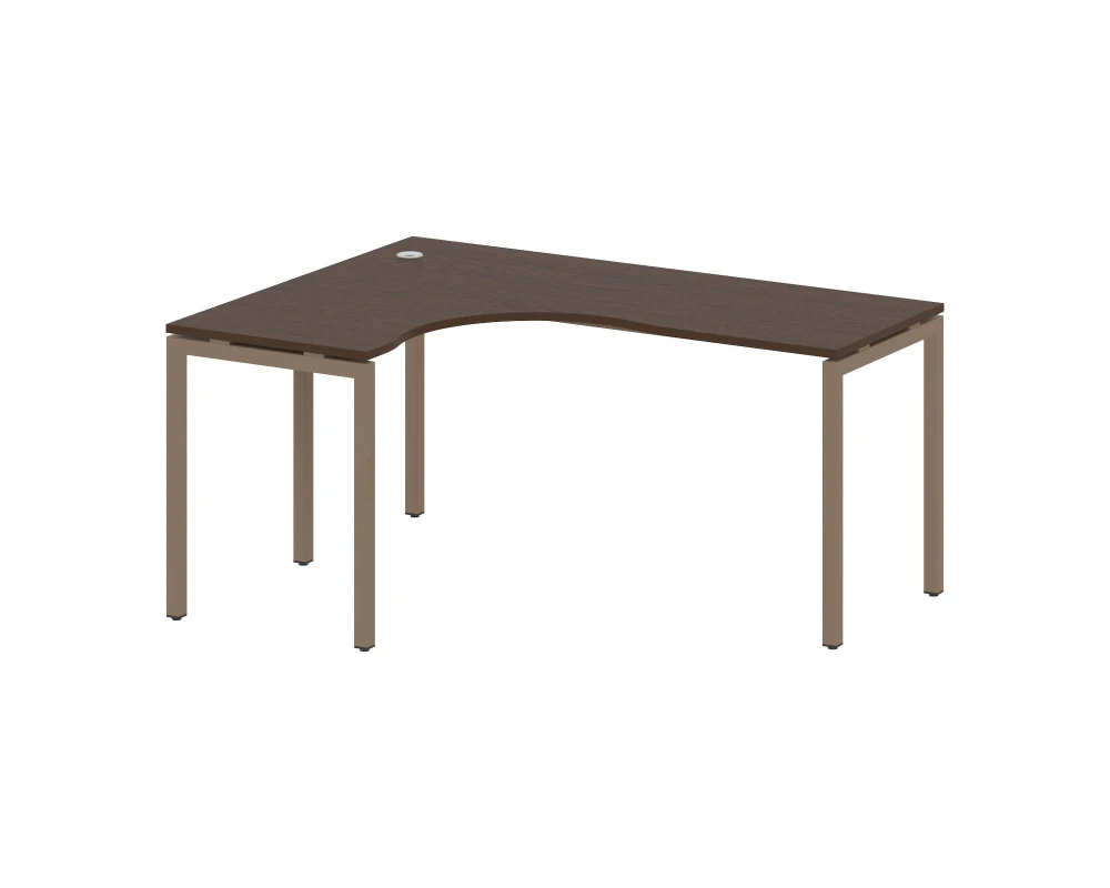 Стол криволинейный левый на П-образном м/к 1600x1200x750 Метал Систем Куатро 4х4 / Metal System Quattro 4x4