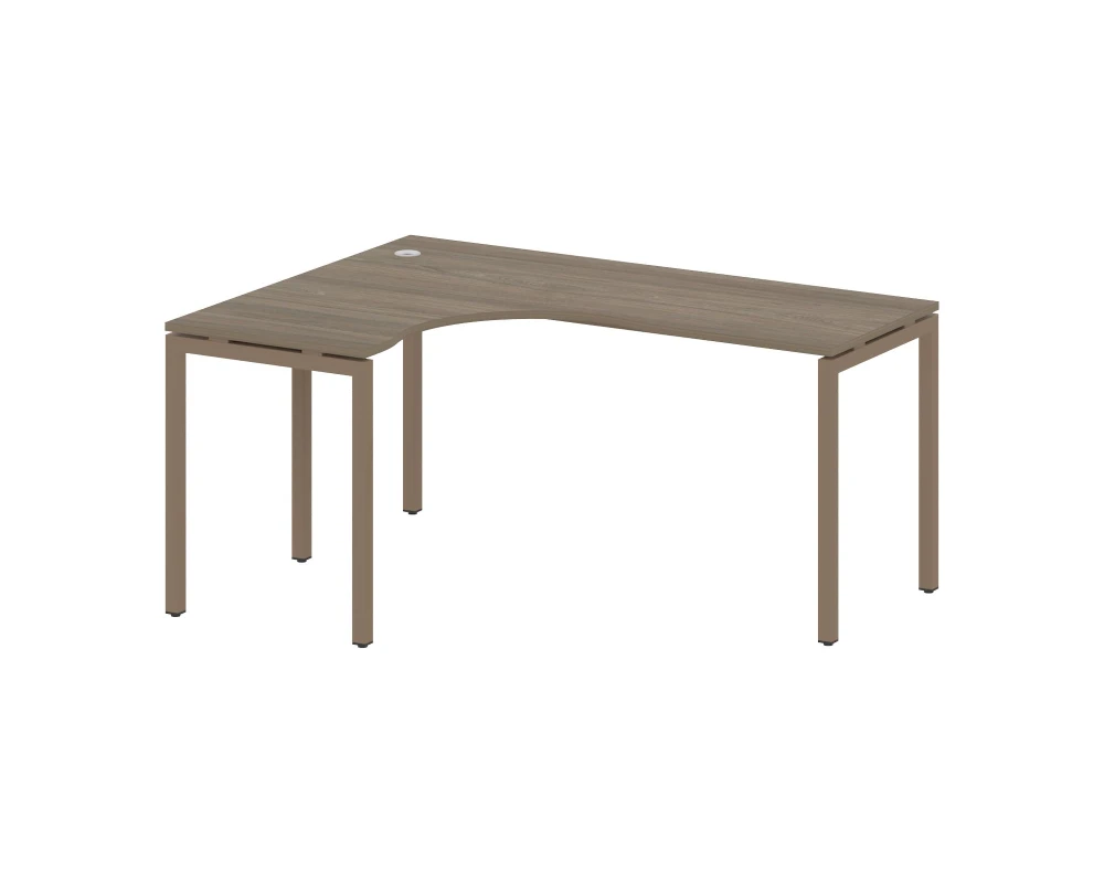 Стол криволинейный левый на П-образном м/к 1600x1200x750 Метал Систем Куатро 4х4 / Metal System Quattro 4x4