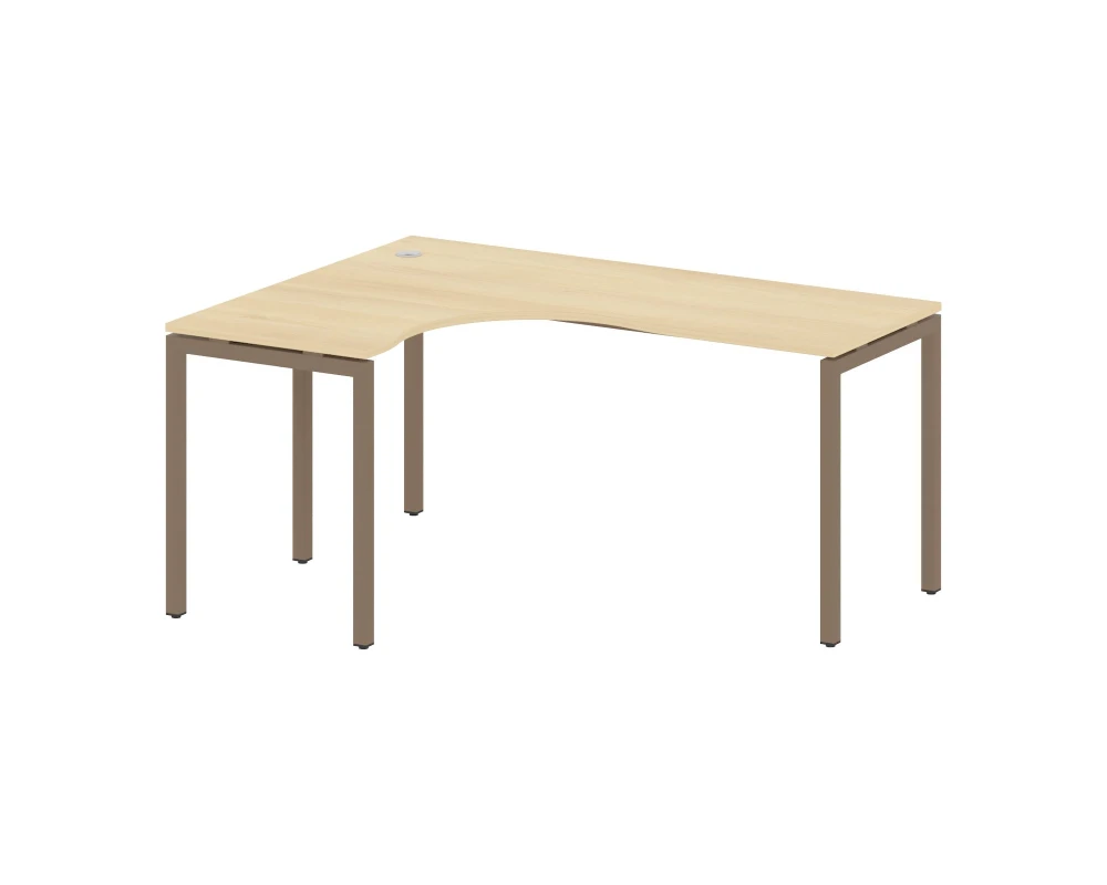 Стол криволинейный левый на П-образном м/к 1600x1200x750 Метал Систем Куатро 4х4 / Metal System Quattro 4x4