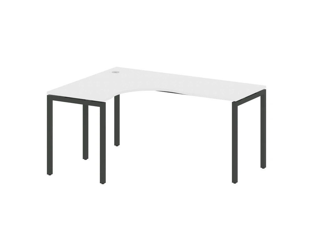 Стол криволинейный левый на П-образном м/к 1600x1200x750 Метал Систем Куатро 4х4 / Metal System Quattro 4x4