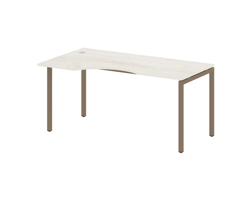 Стол криволинейный левый на П-образном м/к 1600x900x750 Метал Систем Куатро 4х4 / Metal System Quattro 4x4