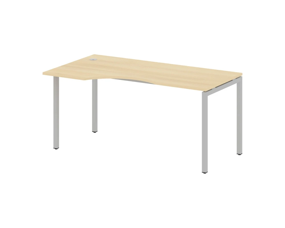 Стол криволинейный левый на П-образном м/к 1600x900x750 Метал Систем Куатро 4х4 / Metal System Quattro 4x4