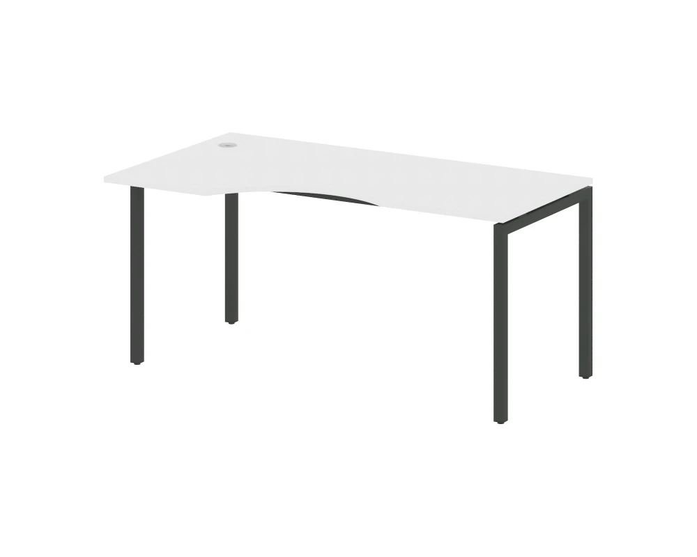 Стол криволинейный левый на П-образном м/к 1600x900x750 Метал Систем Куатро 4х4 / Metal System Quattro 4x4