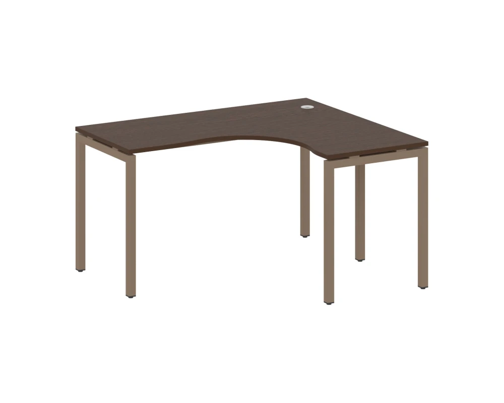 Стол криволинейный правый на П-образном м/к 1400x1200x750 Метал Систем Куатро 4х4 / Metal System Quattro 4x4
