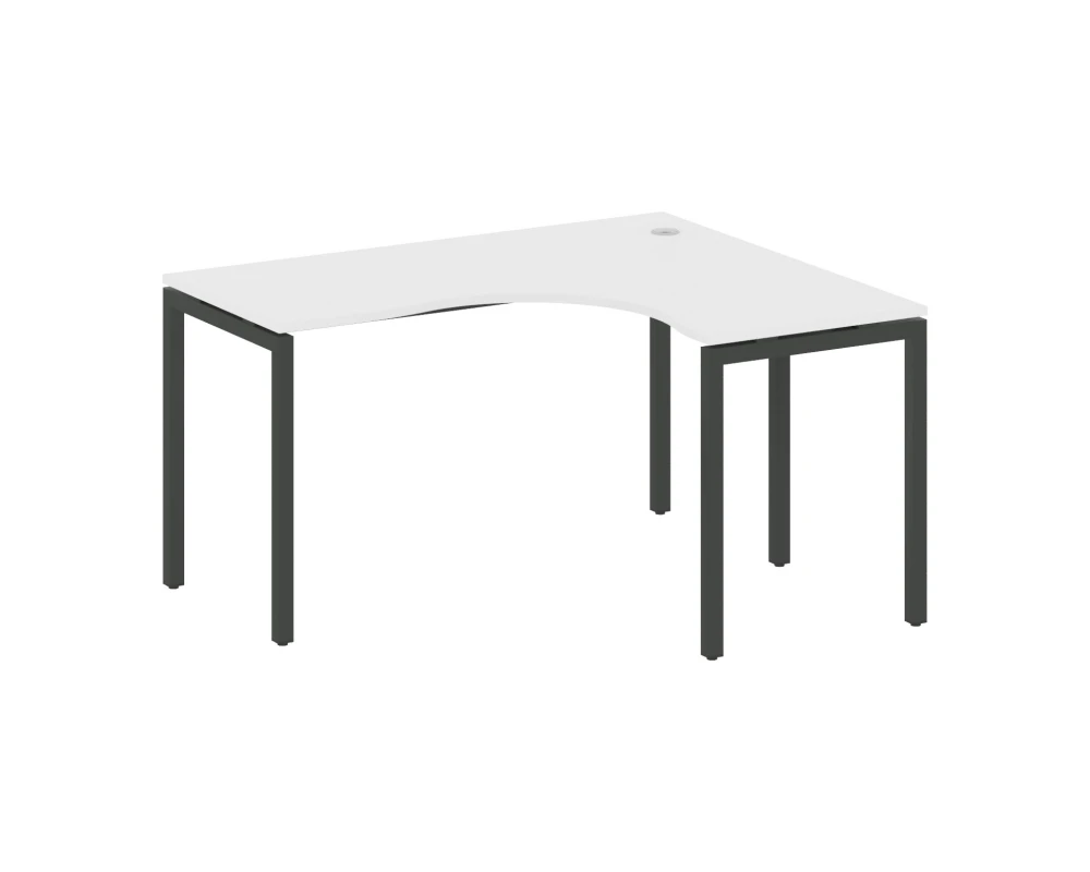 Стол криволинейный правый на П-образном м/к 1400x1200x750 Метал Систем Куатро 4х4 / Metal System Quattro 4x4