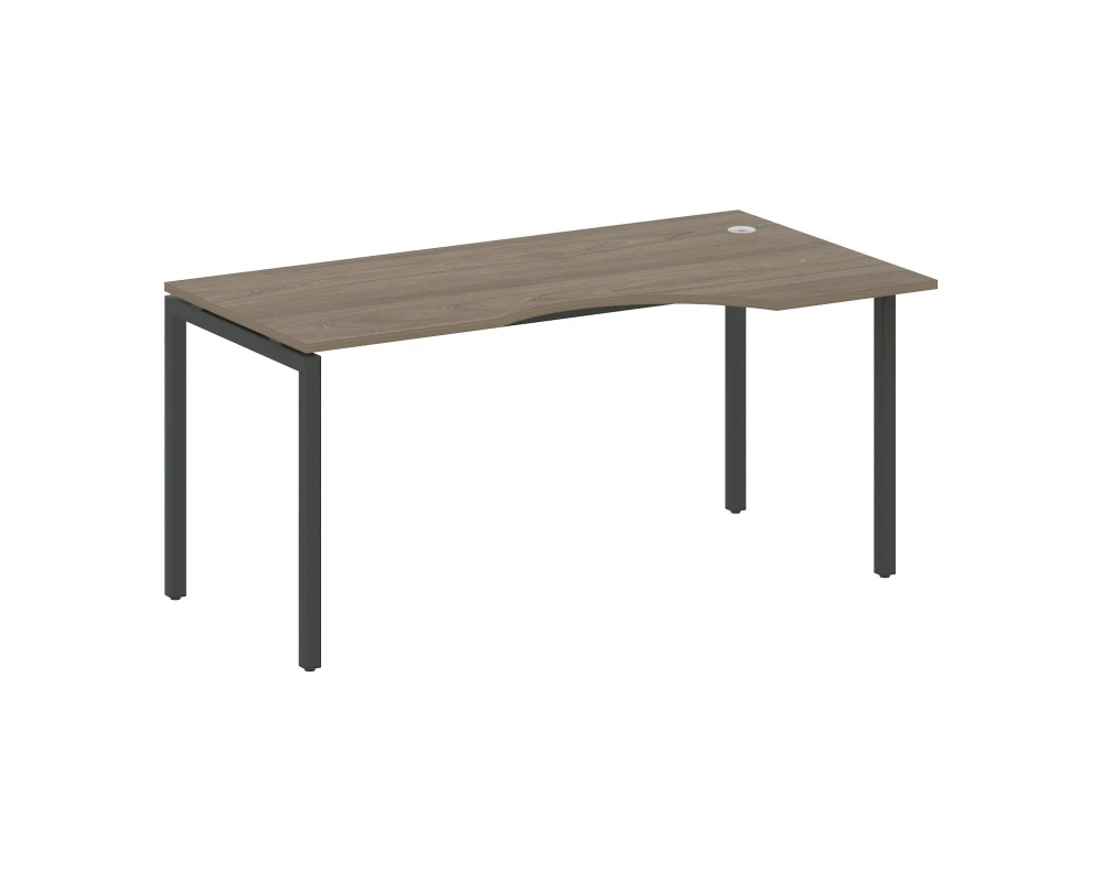 Стол криволинейный правый на П-образном м/к 1600x900x750 Метал Систем Куатро 4х4 / Metal System Quattro 4x4