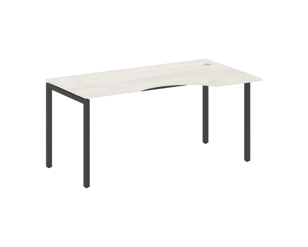 Стол криволинейный правый на П-образном м/к 1600x900x750 Метал Систем Куатро 4х4 / Metal System Quattro 4x4