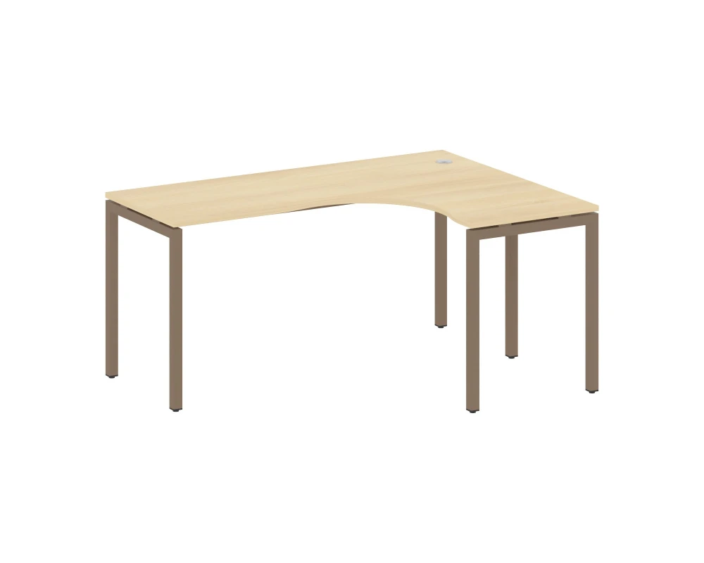 Стол криволинейный правый на П-образном м/к 1600x900x750 Метал Систем Куатро 4х4 / Metal System Quattro 4x4
