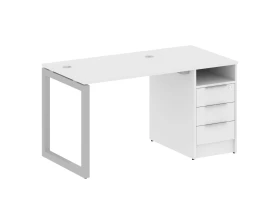 Рабочая станция с тумбой на О-образном м/к 1412x720x750 Метал Систем Куатро 5x5 / Metal System Quattro 5x5 images