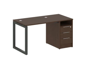 Рабочая станция с тумбой на О-образном м/к 1412x720x750 Метал Систем Куатро 5x5 / Metal System Quattro 5x5 images