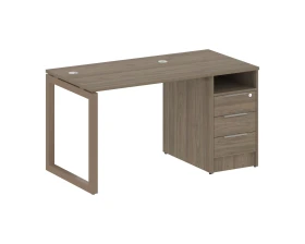 Рабочая станция с тумбой на О-образном м/к 1412x720x750 Метал Систем Куатро 5x5 / Metal System Quattro 5x5 images