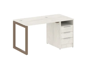 Рабочая станция с тумбой на О-образном м/к 1412x720x750 Метал Систем Куатро 5x5 / Metal System Quattro 5x5 images