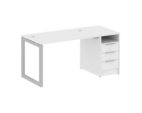 Рабочая станция с тумбой на О-образном м/к 1612x720x750 Метал Систем Куатро 5x5 / Metal System Quattro 5x5 images