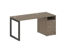 Рабочая станция с тумбой на О-образном м/к 1612x720x750 Метал Систем Куатро 5x5 / Metal System Quattro 5x5 images