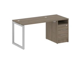 Рабочая станция с тумбой на О-образном м/к 1612x720x750 Метал Систем Куатро 5x5 / Metal System Quattro 5x5 images