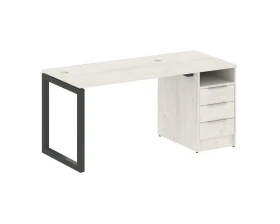 Рабочая станция с тумбой на О-образном м/к 1612x720x750 Метал Систем Куатро 5x5 / Metal System Quattro 5x5 images